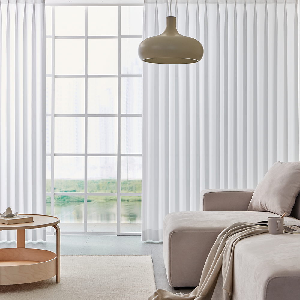 샤인포그 도톰 쉬폰 커튼 2p 46,750원