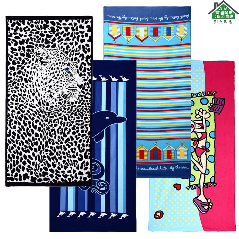 민스리빙 여름 바캉스 비치타올 바디 극세사타월 대형 목욕수건 6,480원