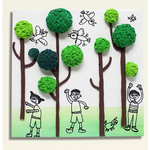 만들기패키지 어린이체험 글로벌이지 뚝딱 클레이 숲 액자 만들기 10인용 세트 미술 27,400원