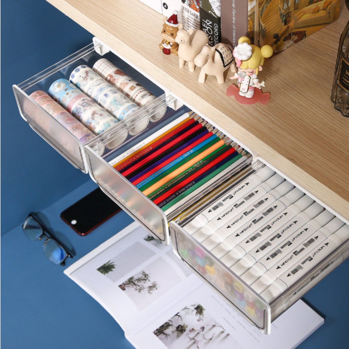 다커버 붙이는 서랍 특대형, 2개, 블랙 22,200원