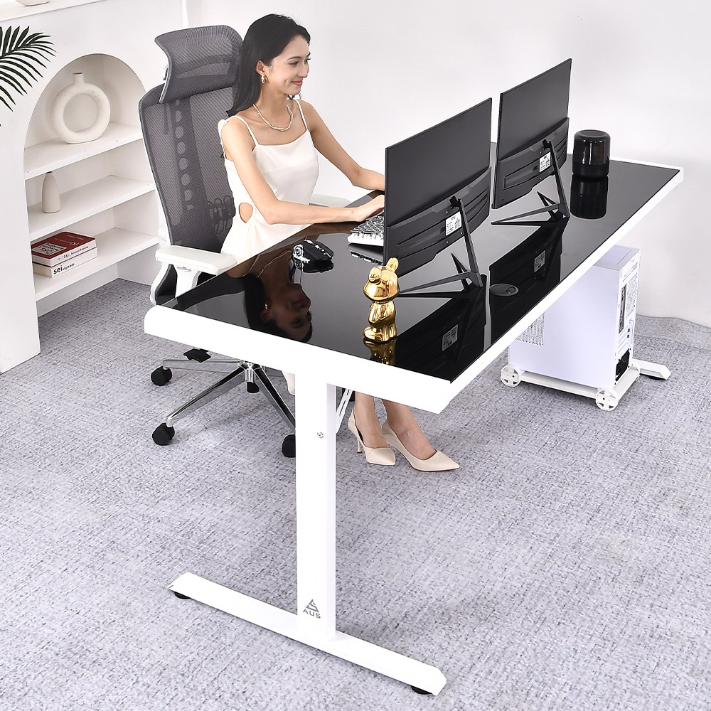 아우스 TG / TGW 강화유리 컴퓨터책상 게이밍책상 컴퓨터테이블 학생책상 서재책상 사무용책상 1인용 2인용 156,600원