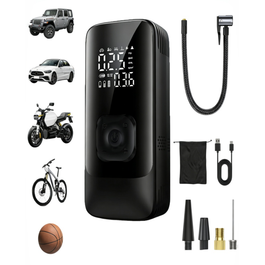 PYHO 무선 전동 에어펌프 다용도 공기 주입기 자동차 자전거 오토바이 농구공 휴대용 타이어 공기압 주입기 D502 16,800원