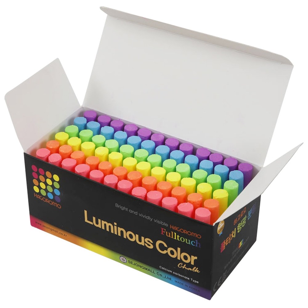 하고로모 탄산 형광 분필, 6색 혼합, 72개입 46,600원