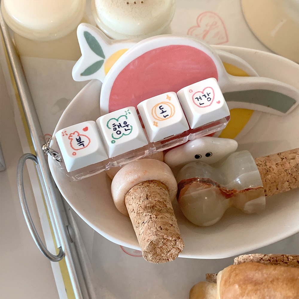 [withsome made]복 행운 돈 건강 키캡 키링(4구) 16,900원