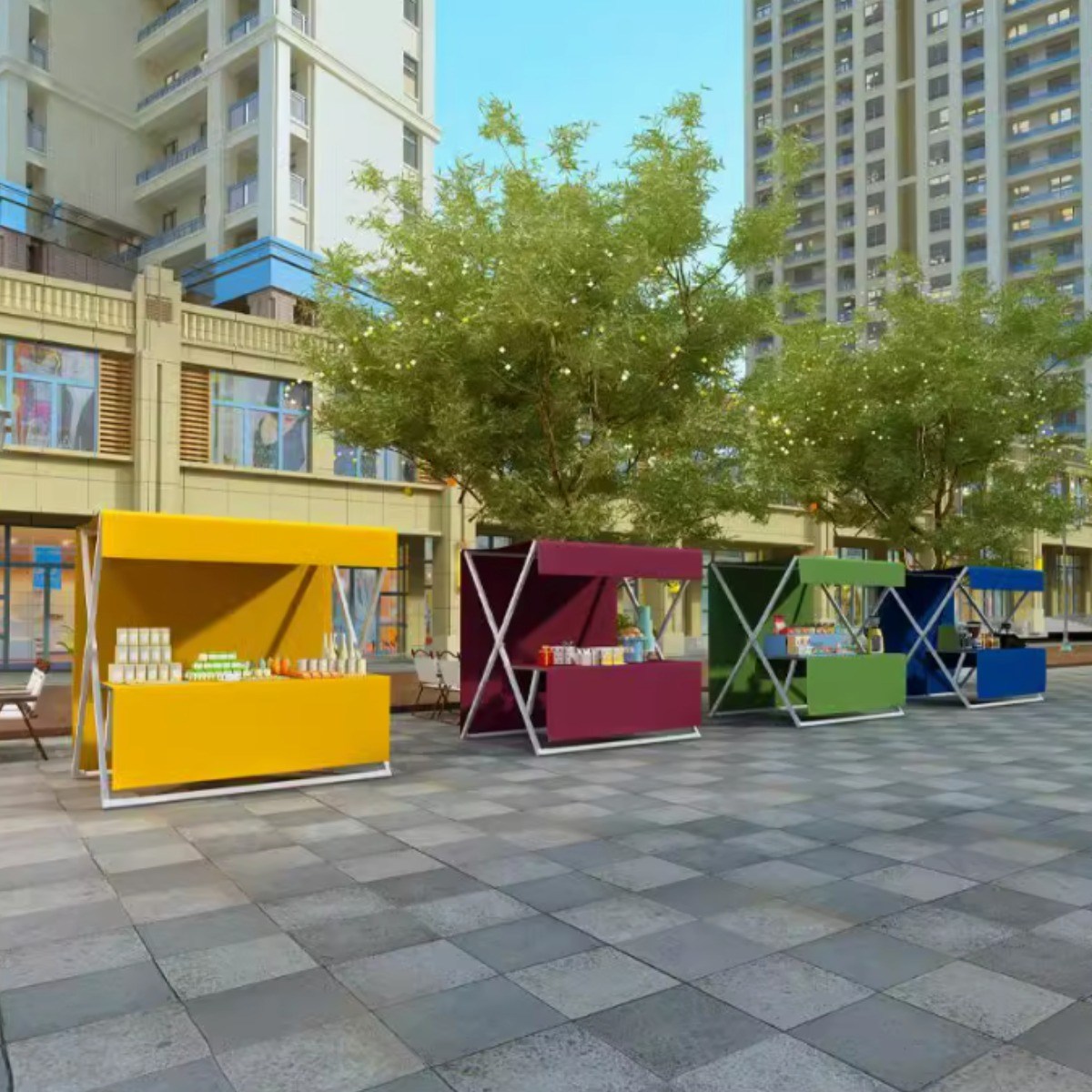 소마켓 안정적인 가판대 약국 편의점 축제 플리마켓 행사 야외 스토어 슈퍼 카운터 행사용테이블 163,660원