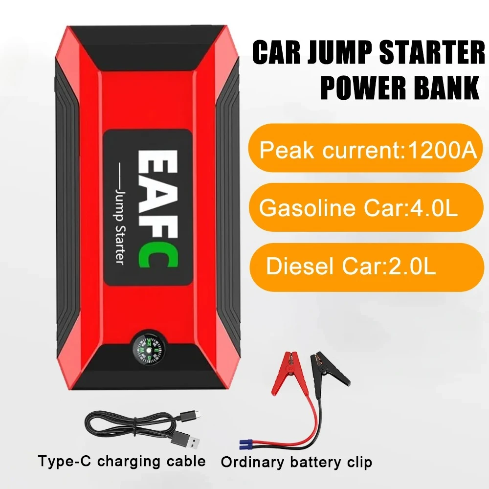 점프스타트 충전케이블 비상 이동형 신형 2000A600A 휴대용 자동차 점프 스타터 파워 뱅크 부스터 충전기 12V 시동 장치 휘발유 디젤 40,100원