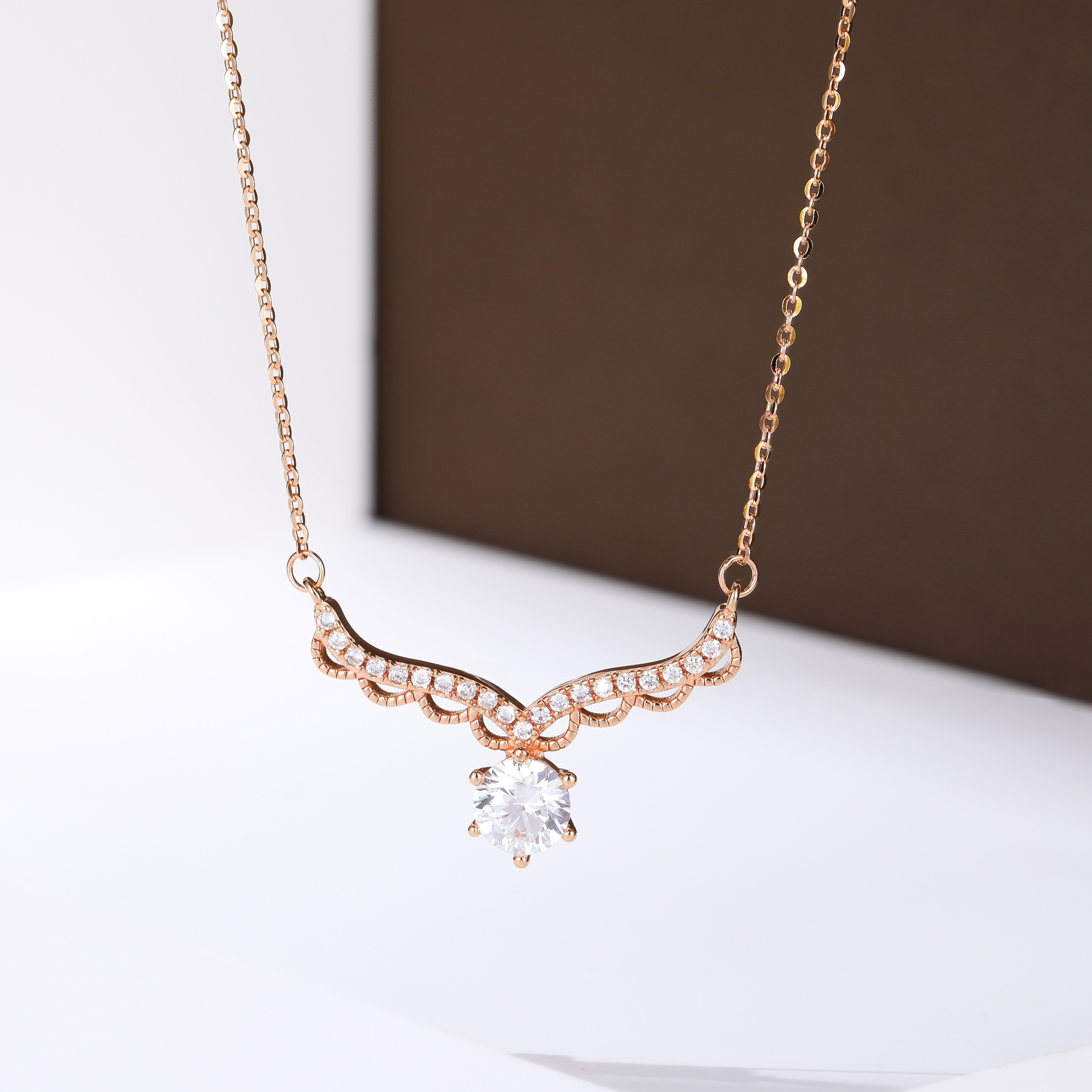 여자 목걸이 S925 실버 14K/18K 리얼 골드 도금 아치형 1캐럿 모이사나이트 팬던트 GRA 인증서 동봉 선물용 148,800원