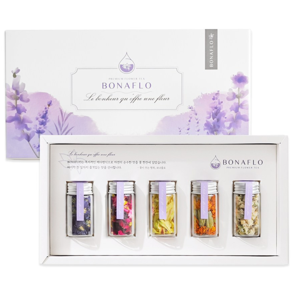 국산 꽃차 5종 선물세트+쇼핑백 생일선물 추석선물 메리골드 장미 꽃차, 1개, BEST 23,900원