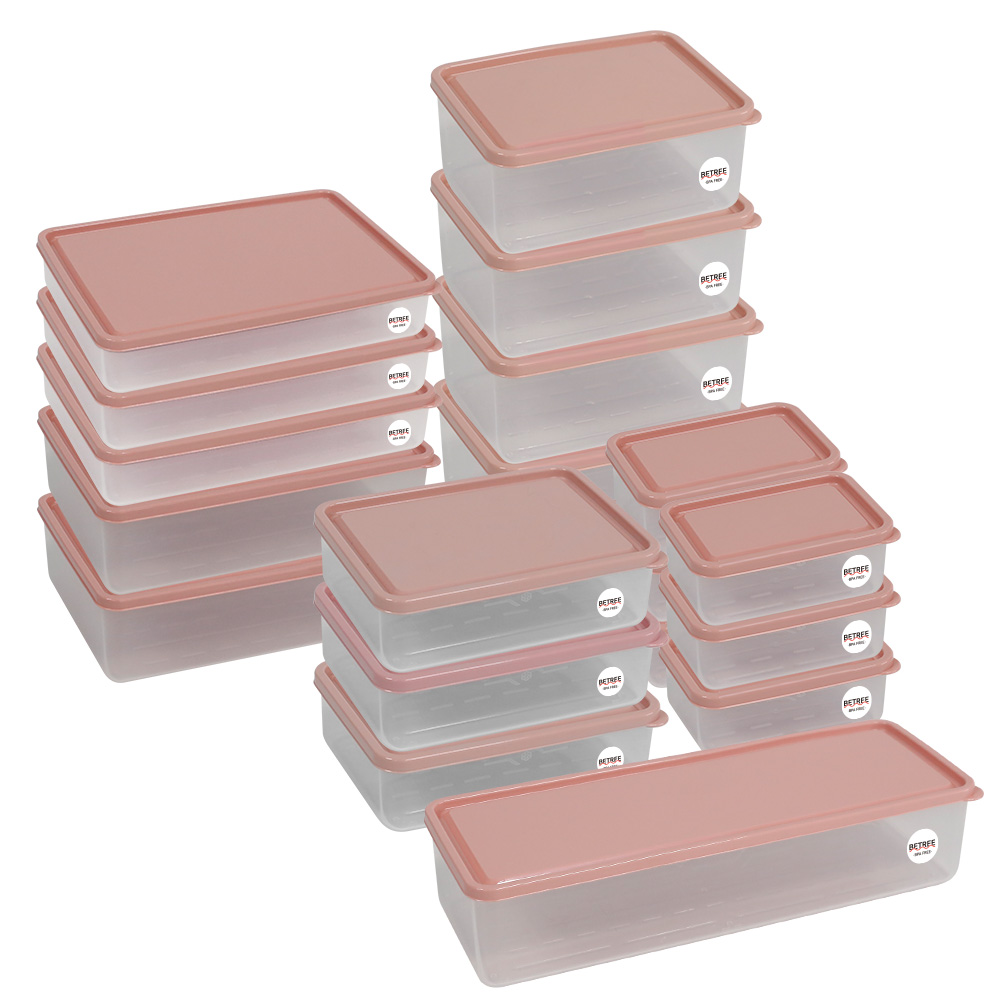 비트리 시즌2 휘어지는 냉동실 정리용기 19p 혼합세트 5 핑크 77,800원