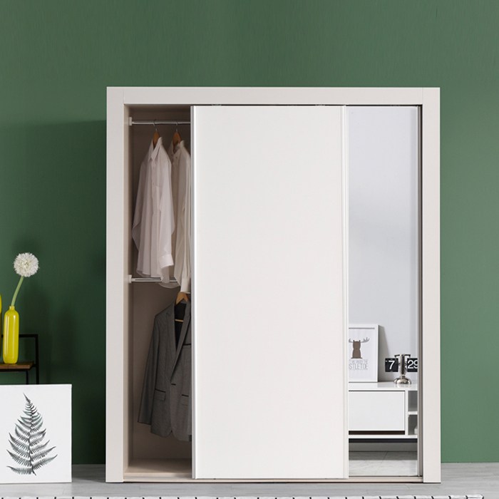 국내제작 직접배송 키높이 클래시 1620mm 슬라이딩옷장 이불장 양복장, 02) 은경1개+화이트(무광)1개 349,900원