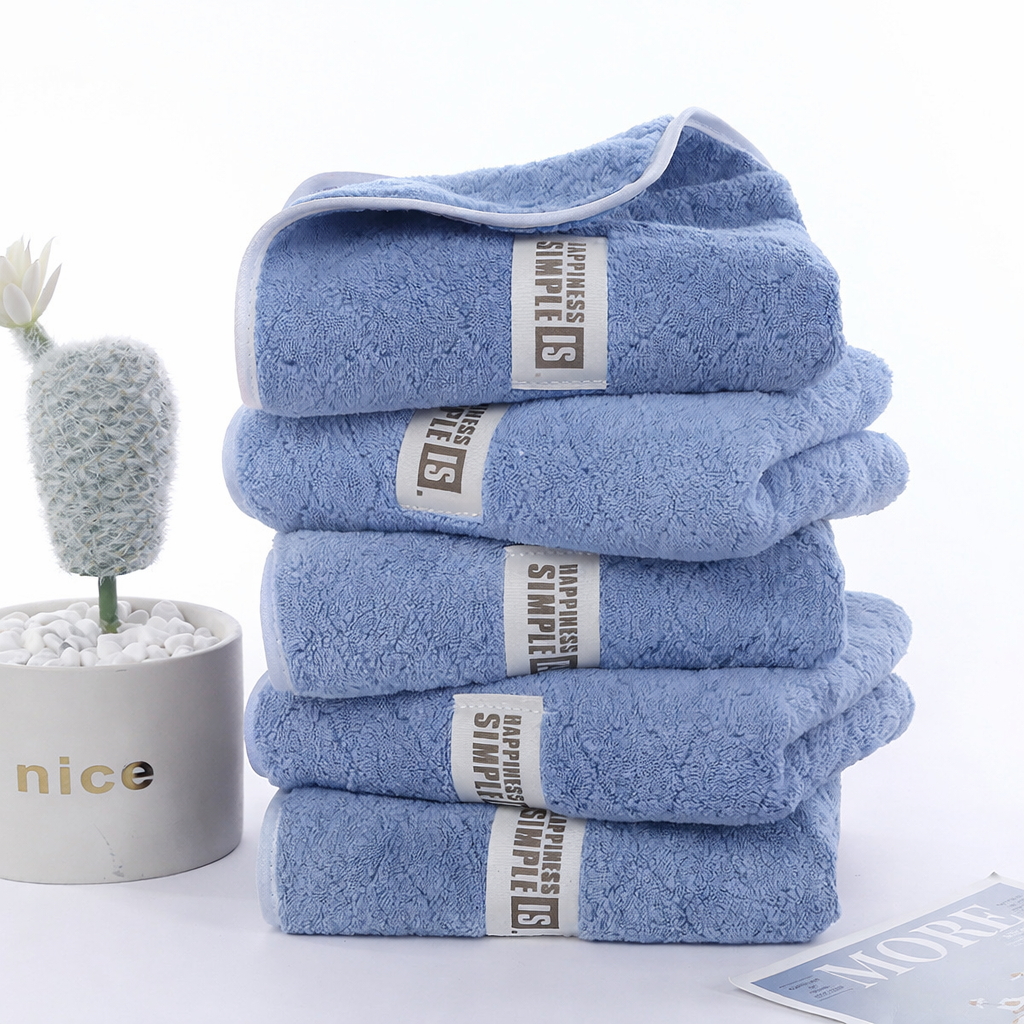 감성채움 75x35cm 부드러운 40수 극세사 고리형 걸이형 주방 욕실 핸드타월, 5개, 블루 16,800원