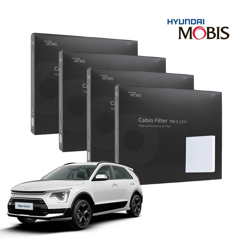 현대모비스 정품 프리미엄 에어컨필터 2년분 4개입 디올뉴니로 전용 2022년~현재까지, 4개 49,900원