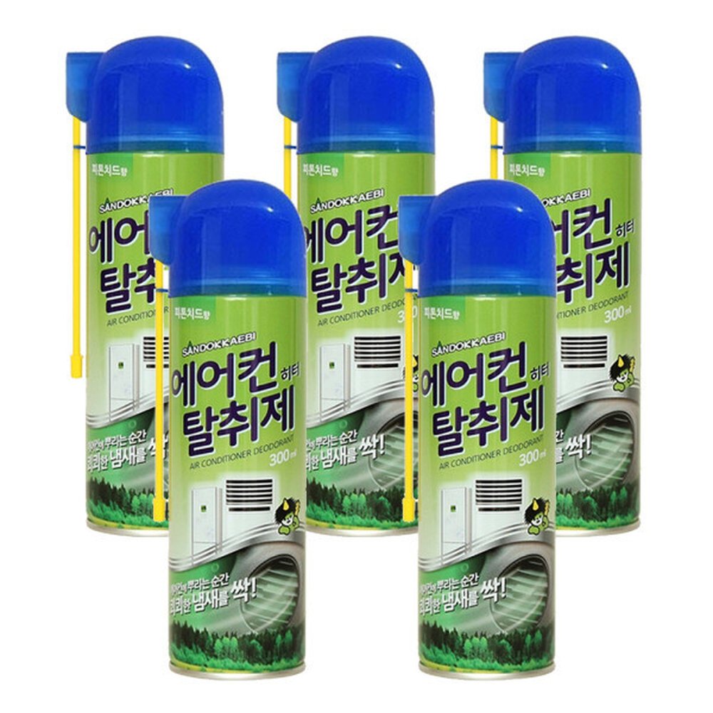 산도깨비 에어컨 히터 탈취제 300ml x 5개 피톤치드향 냄새 제거 크리너 27,790원