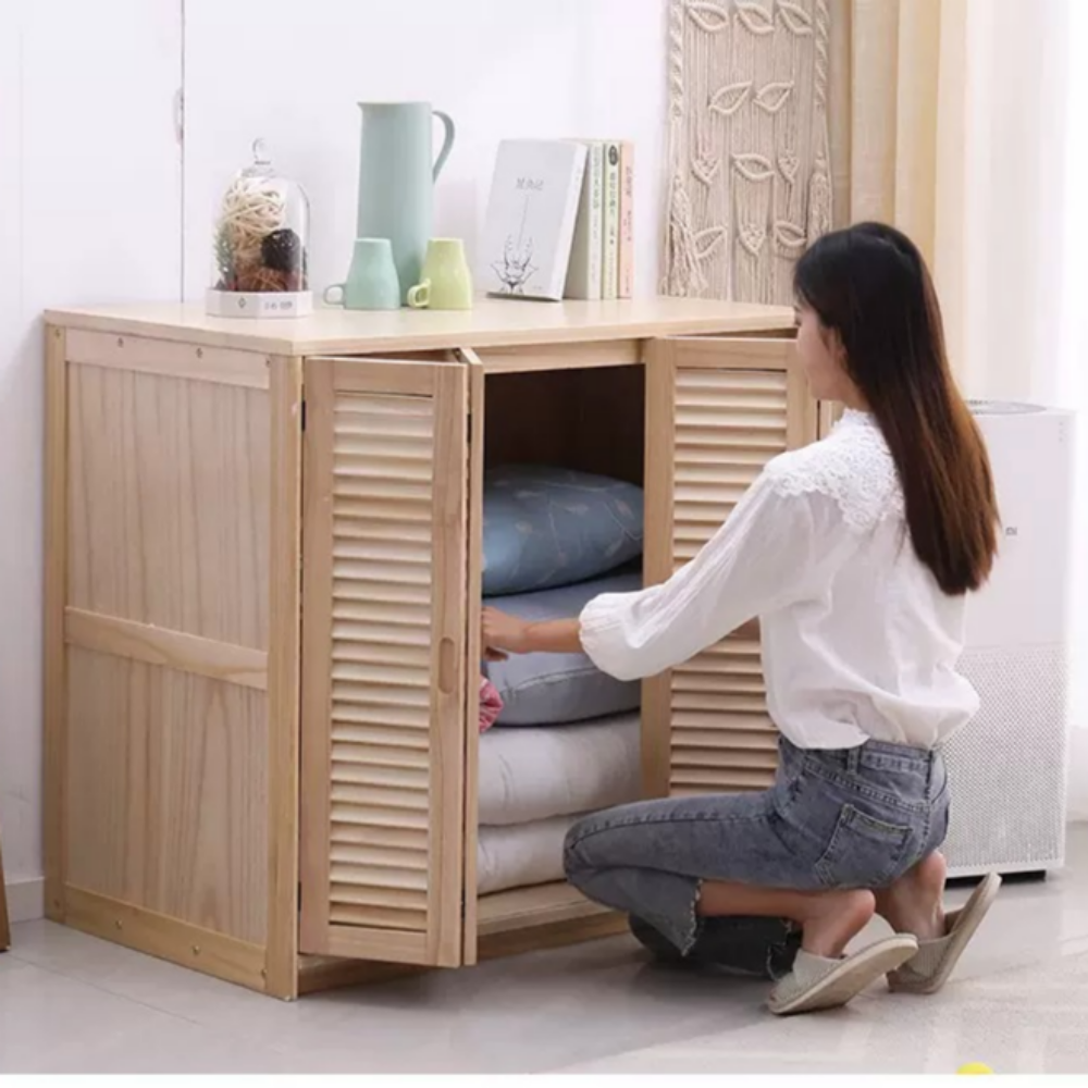 헤리홈 엔틱 낮은이불장 낮은옷장 이불장농 미니옷장 원목장농 조립식 이불장 슬라이딩 옷장 입본장 249,000원