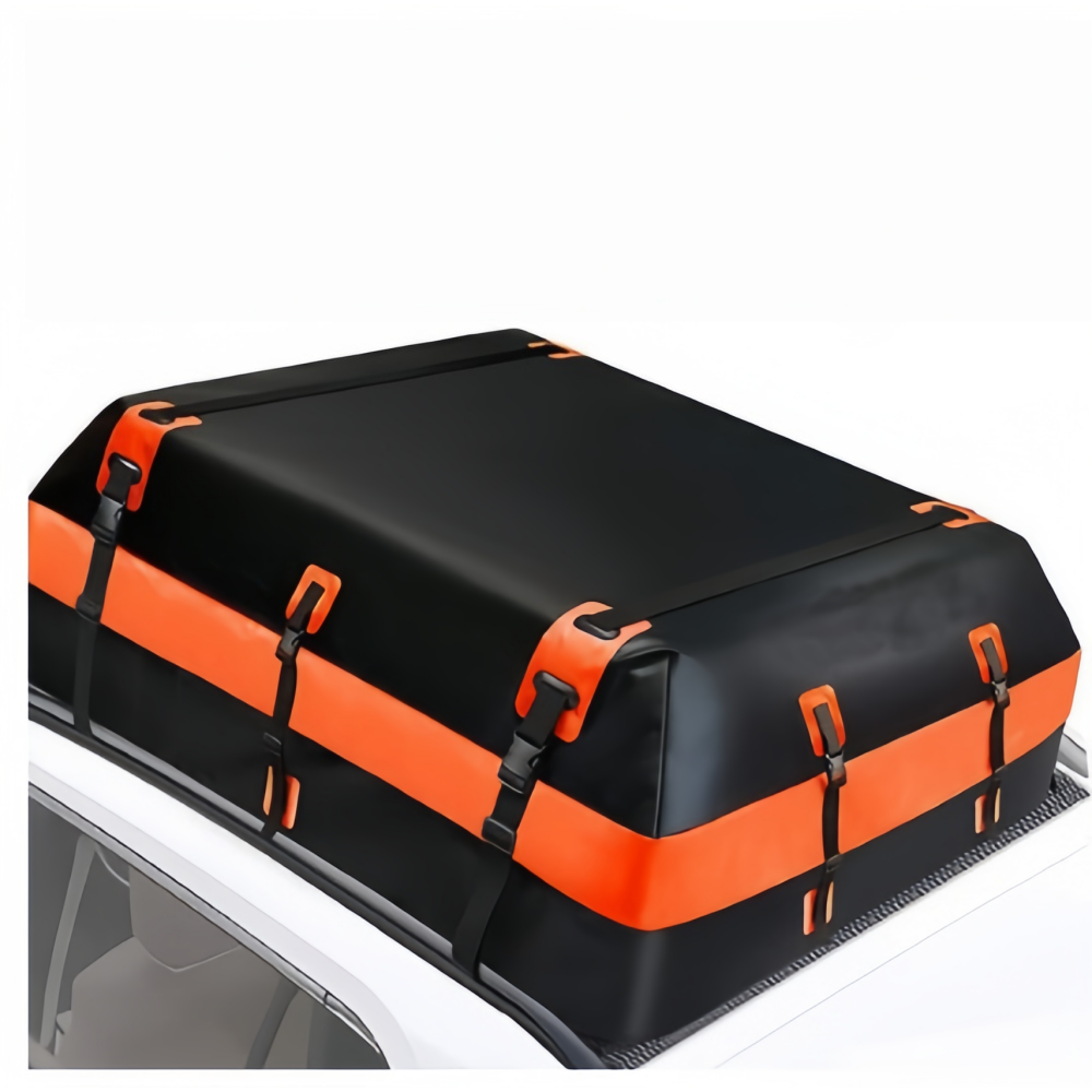 Kismetic 자동차 대용량 방수 루프백 차량용 캠핑용 외출용 루프박스 570L, 1개, 블랙 + 오렌지 86,800원