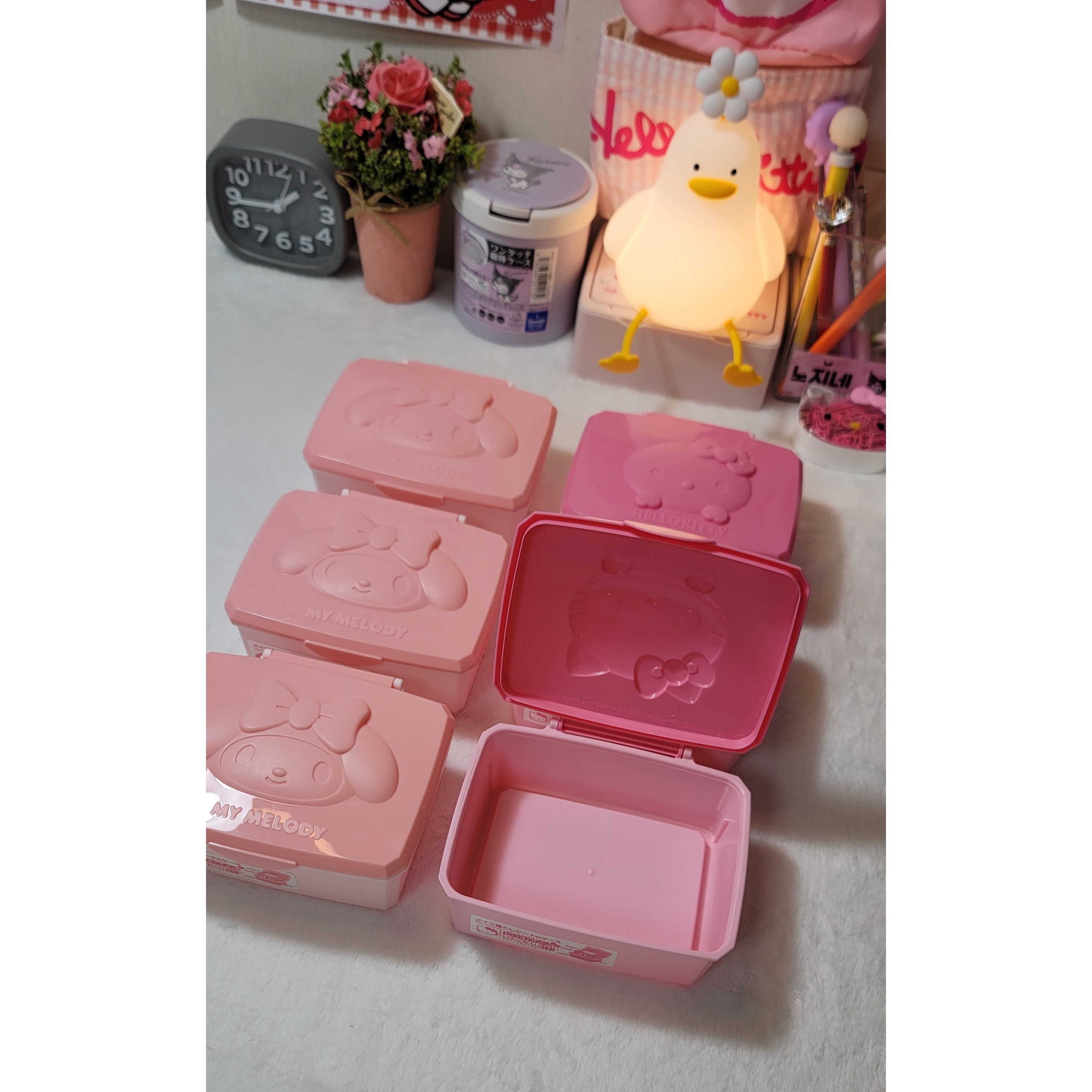 산리오 헬로키티 마이멜로디통 보관함 2종 소품함 탑로더 악세사리 케이스 7,990원