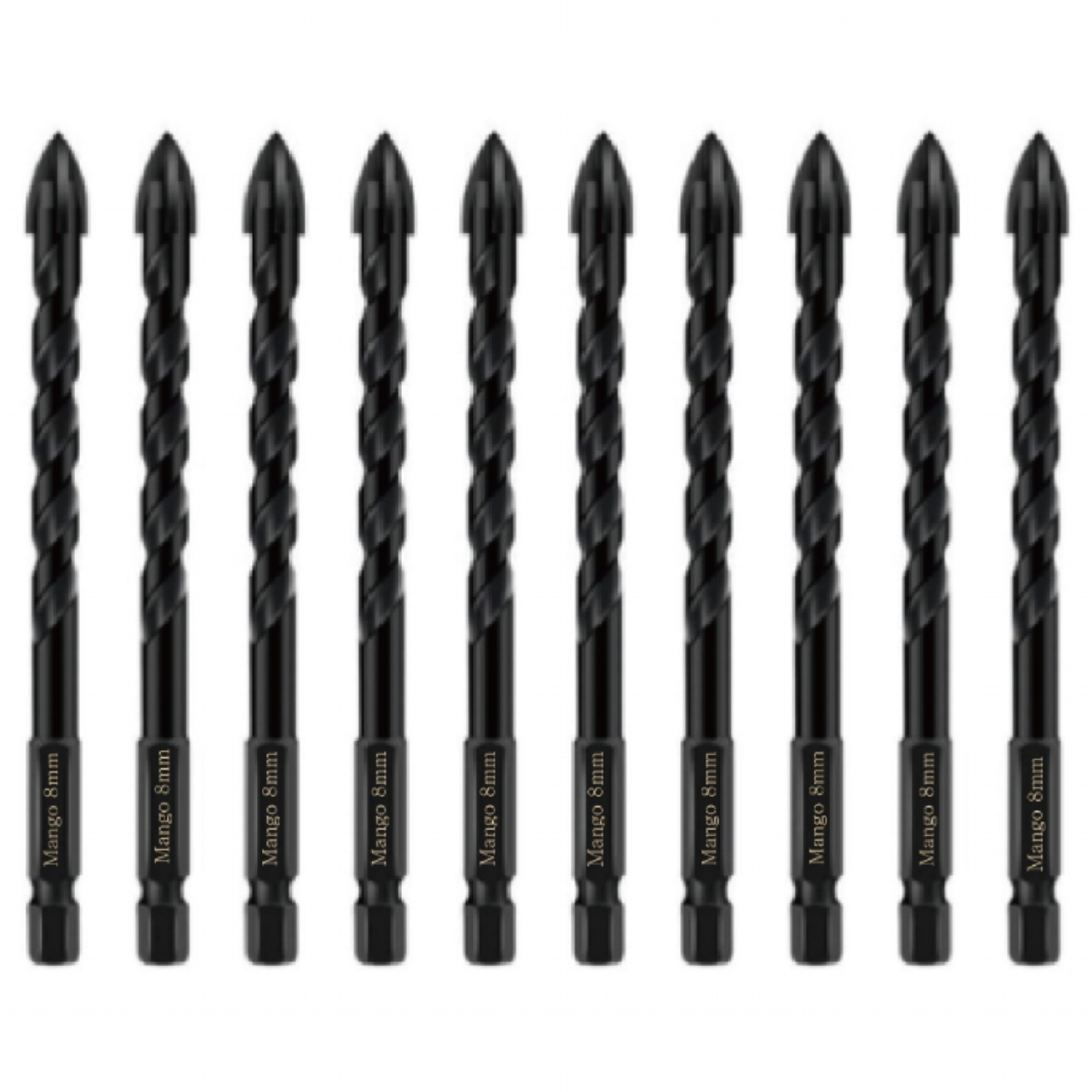 망고테크 만능 드릴 비트 8mm 10개입 4날 고강도 몬스터비트 칼블록작업 포세린타일 타공 폴리싱타일 콘크리트 타일 유리 철 대리석 석재 전동드릴 기리 49,900원