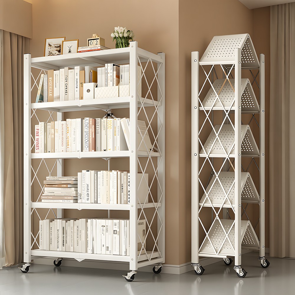 ACMER 무설치 원터치 철제선반 접이식 고강도 수납선반 창고선반 주방선반, 1개, 화이트 81,000원