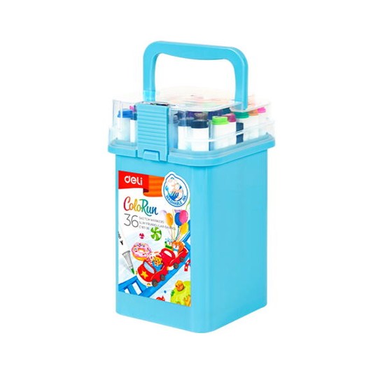 아트박스/델리 델리 워셔블 수성 슬림 삼각 트윈 마카펜 36색 세트 14,280원