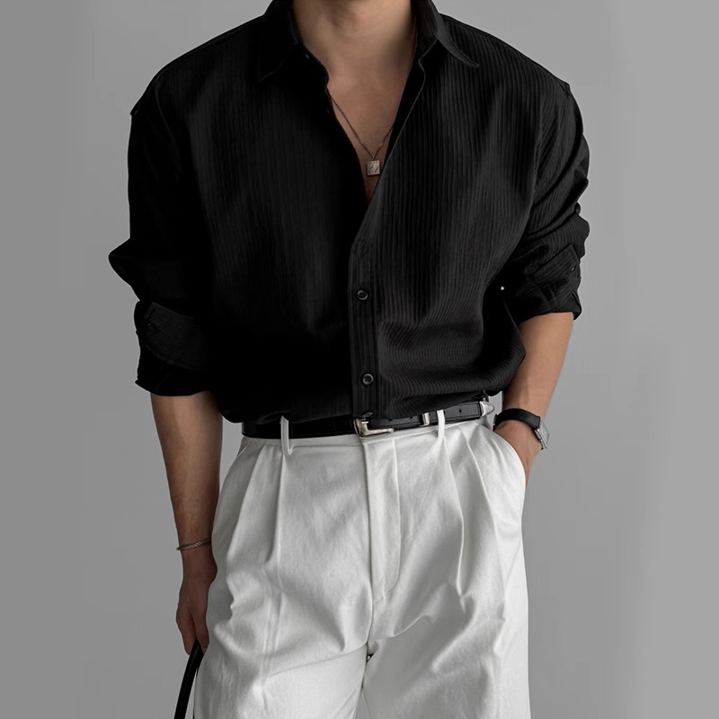 ANYOU 남성용 베이직 셔츠 링클프리셔츠 어깨넓어보이는 캐주얼 셔츠 26,500원