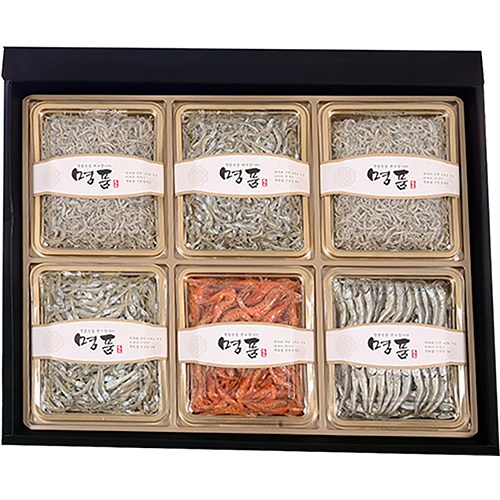 통영 남해 명절선물 멸치선물세트 명품6종+쇼핑백, 1개 52,000원