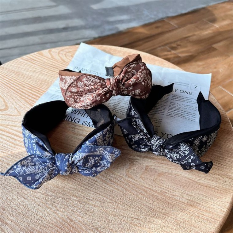 루루엔픽 페이즐리 와이드 리본 헤어밴드 넓은 머리띠 반다나 여성 6,900원