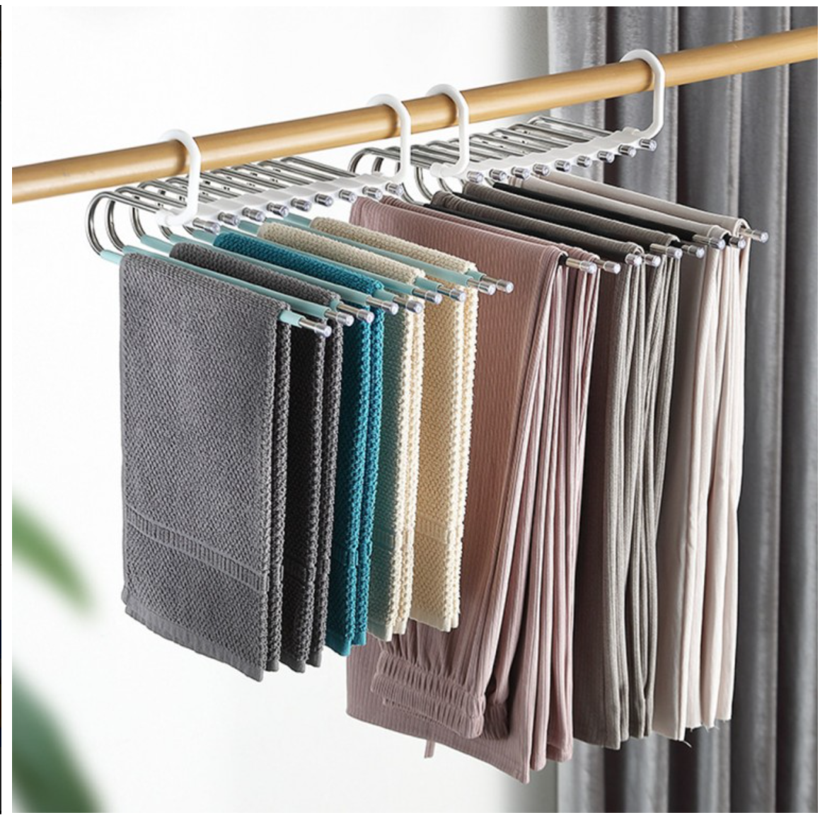 바지 치마 정리 옷걸이 걸이 논슬립 접이식 스텐 옷 바지걸이 치마걸이 5단 13,780원