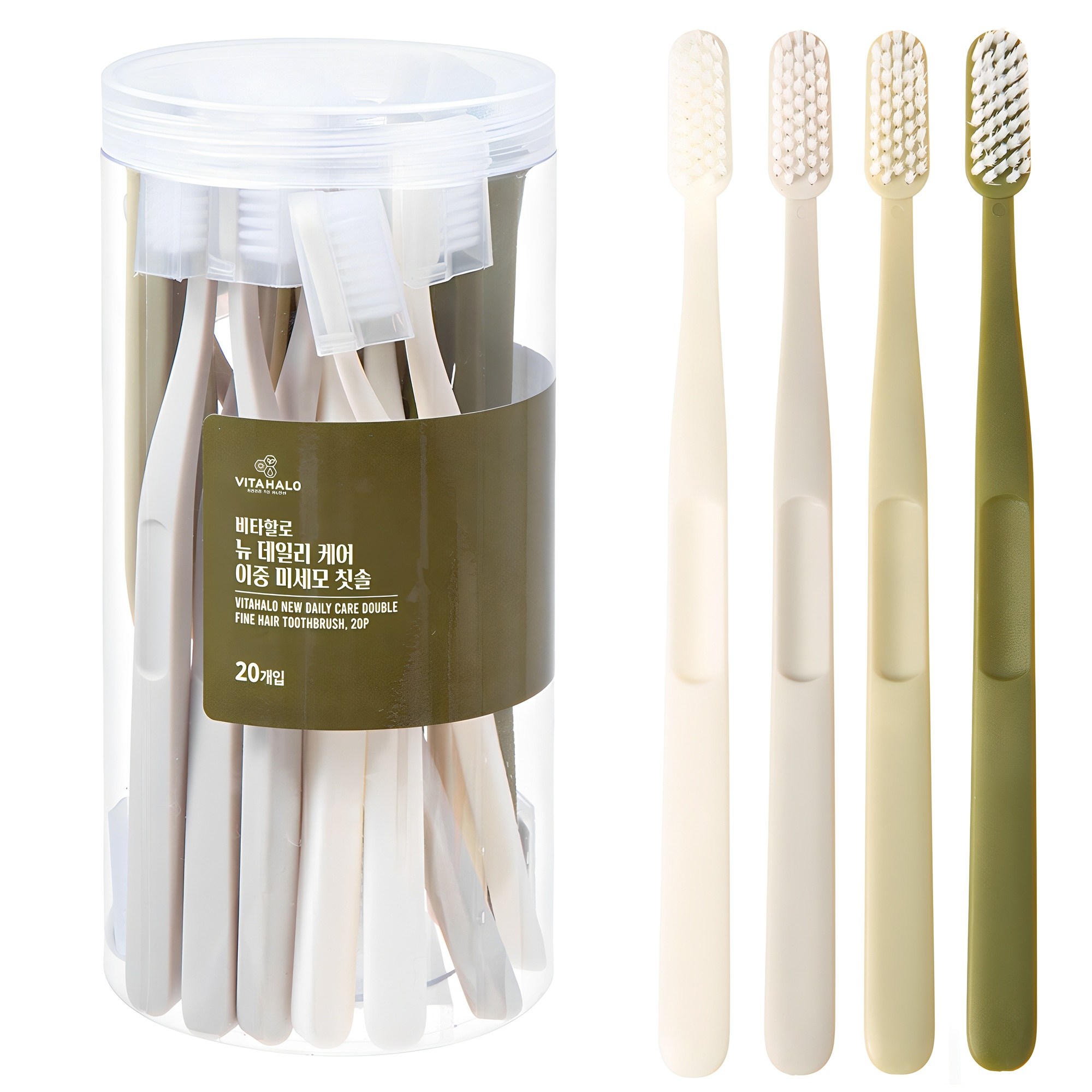 비타할로 뉴 데일리케어 이중미세모 칫솔 20개입 5,890원