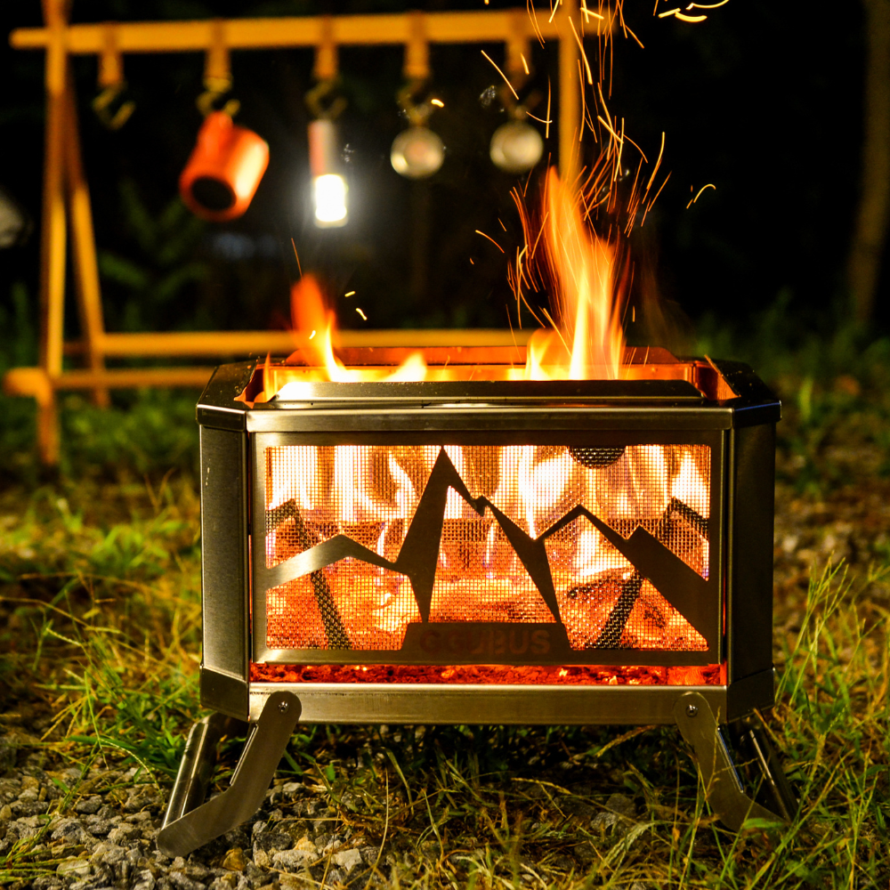 캠핑몽 풀스텐 화로대L 이중연소 숯불 야외 캠핑 불멍 접이식 휴대용 바베큐그릴 대형 매쉬망 139,000원