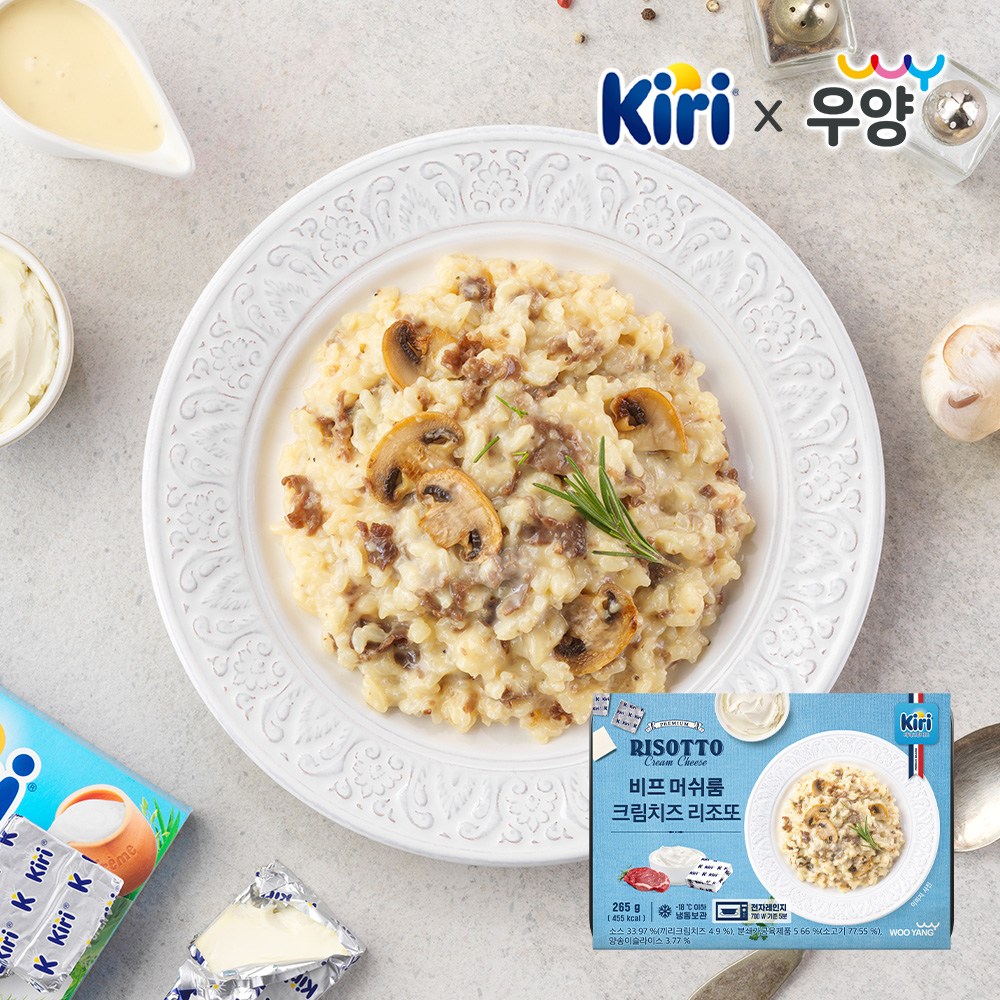 우양 X 끼리 비프 머쉬룸 크림치즈 리조또, 1개, 265g 6,350원