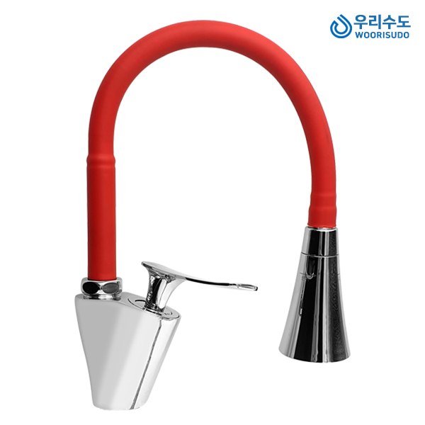 우리수도 주방 싱크대 EN 원홀 레드 코브라 자바라 주방수전 수도꼭지 교체 59,550원