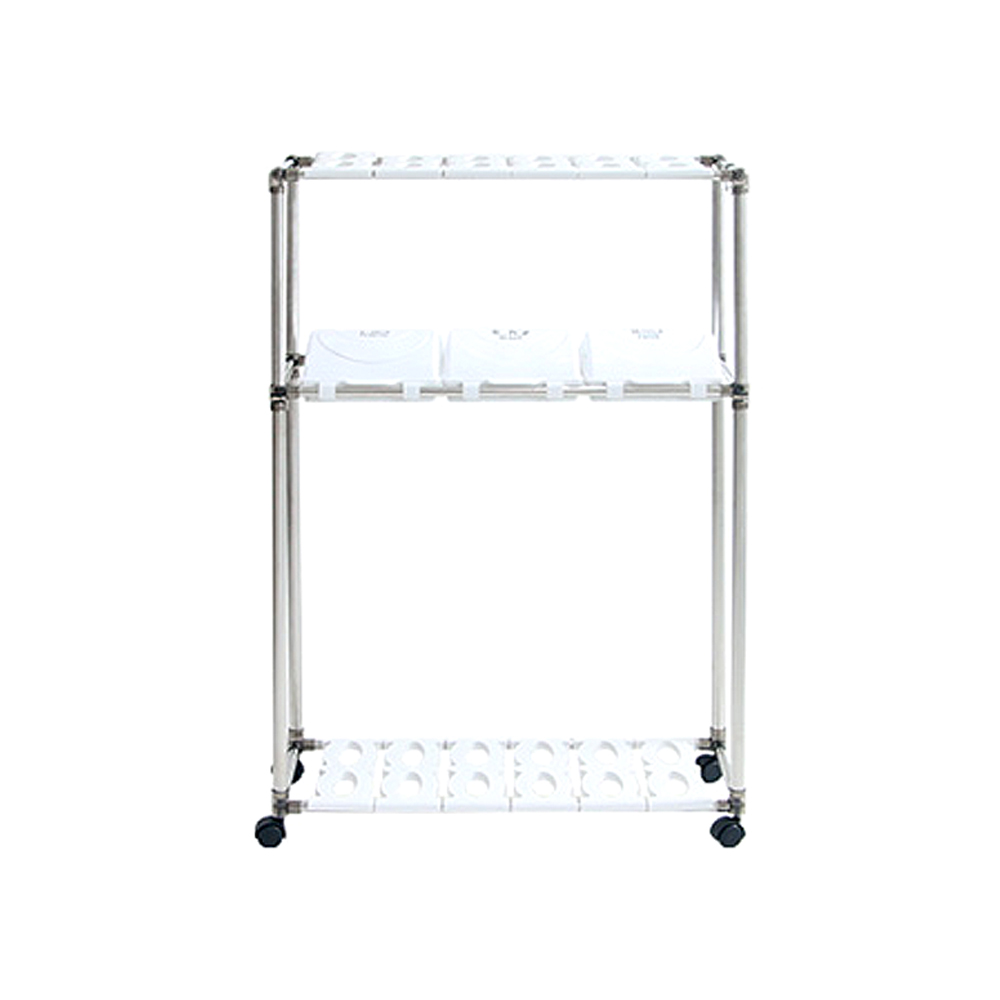 리빙해피 클링 화이트 스윙 분리수거함 3p 2단 + 분리수거함 전용스티커 27,100원