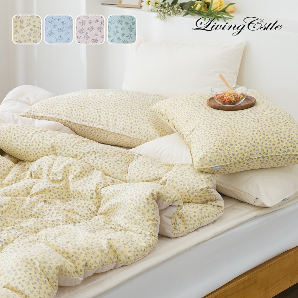 국산 리빙캐슬 알러지케어 마가렛 차렵이불 세트 62,800원