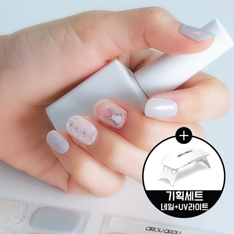아로아로 젤네일 스트립 30p 세트, 반경화젤네일6종 10,900원