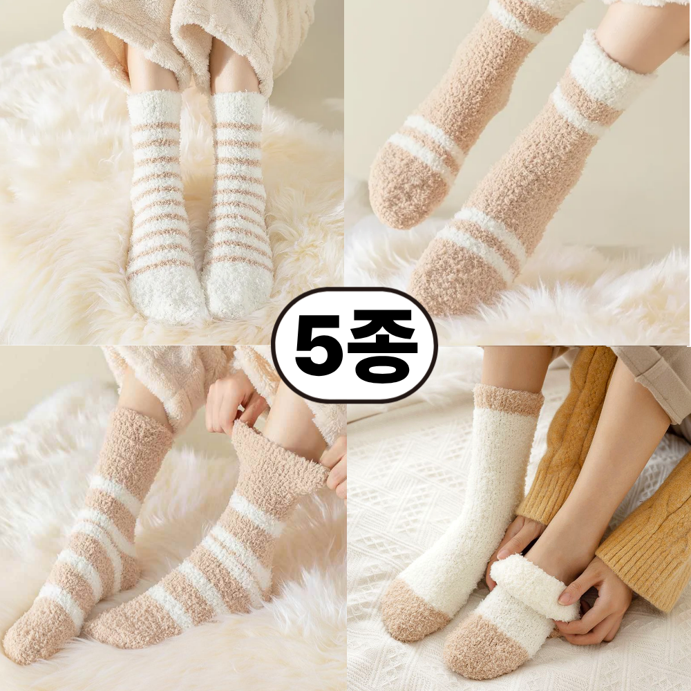 일상up 털빠짐없고 밴드조임 없는 편안한 남여공용 수면양말 5종 9,800원