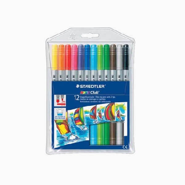 스테들러 노리스 더블팁 사인펜 12색 세트 320 NWP12 트윈 양방향 수성 싸인펜 5,200원