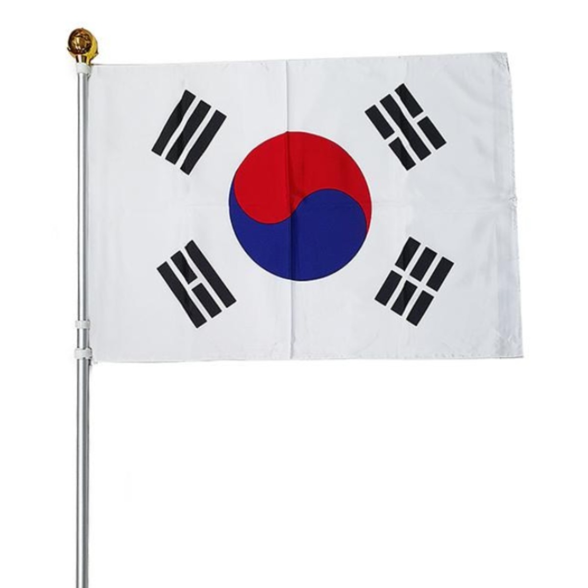 파티로 태극기 깃발 세트 행사용 2단 알루미늄 깃대 60x90cm, 2세트, 혼합색상 29,500원