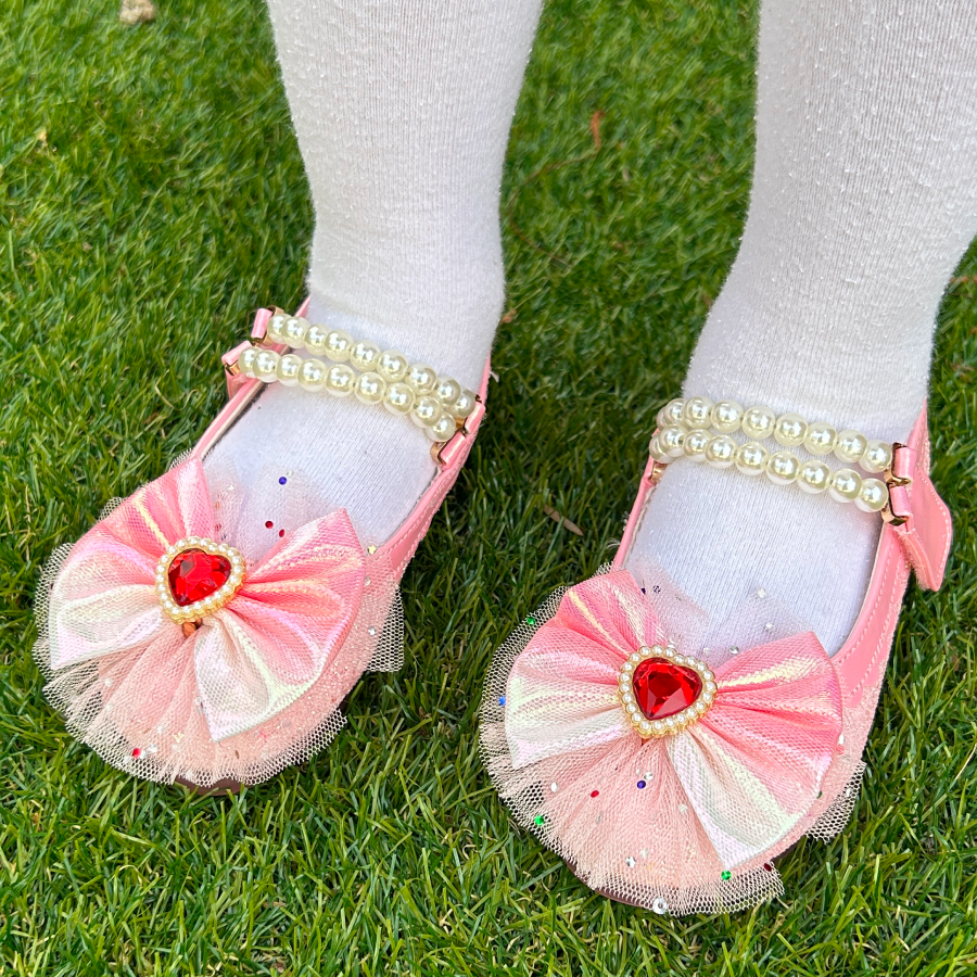 프롬베베 여아용 페페 진주 벨크로 공주 LED 구두 42,000원