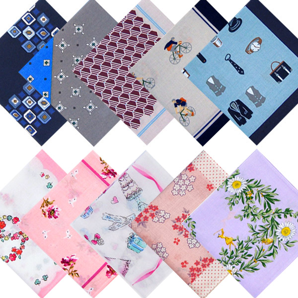 마리엔느 면 손수건 남성 여성 손수건  10장 세트 (남5+여5) 36,630원