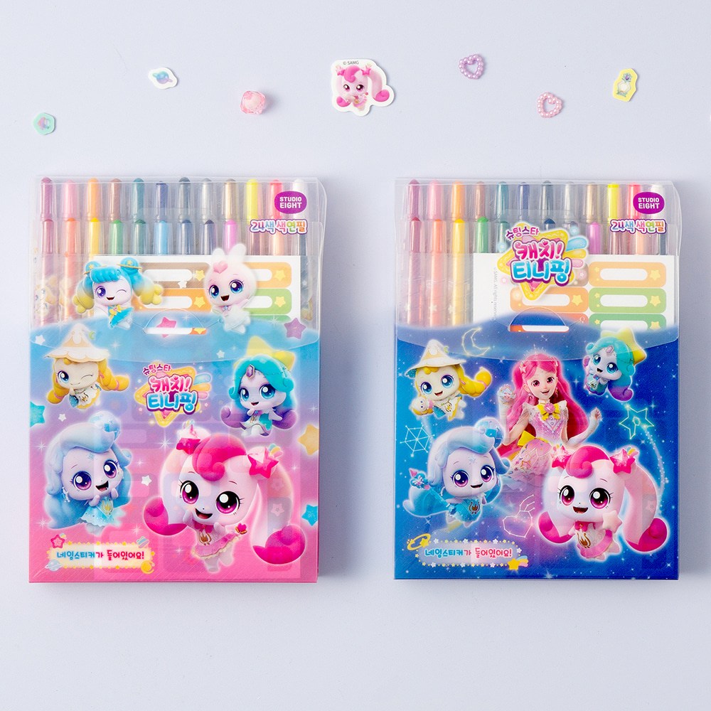 S-생활용품 11000 슈팅스타 캐치티니핑5 24색 색연필, 단품, 현재가 16,970원