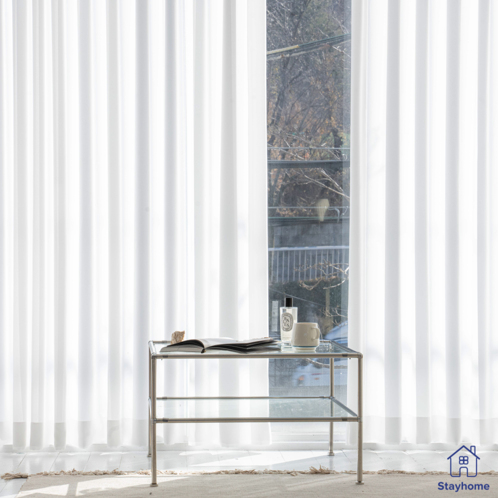 스테이홈 이음선없는 도톰 쉬폰 차르르 2.5배 나비주름 커튼 2P구성 169,900원