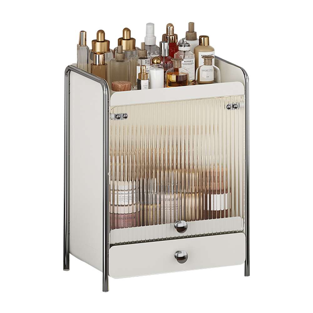 HK.sell 비키 멀티2단 철제 다용도 화장품 수납정리 서랍식, 화이트 대형, 1개 49,800원