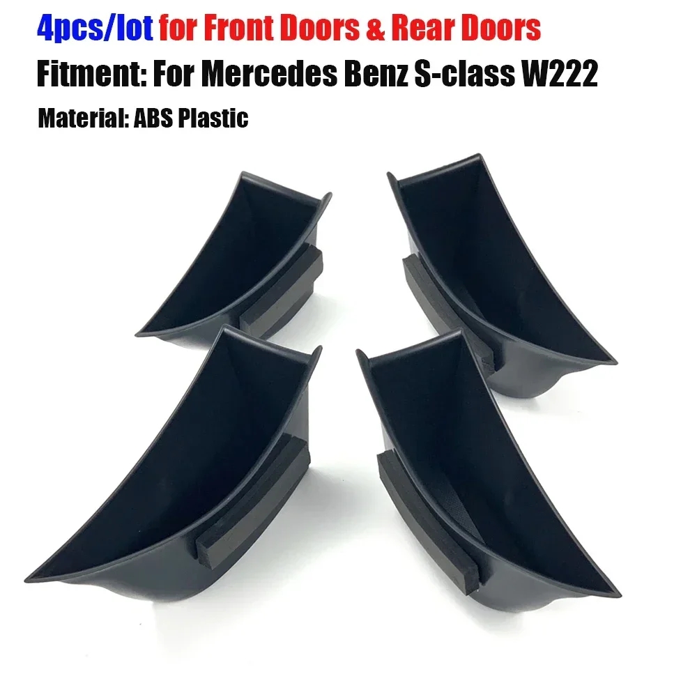 벤츠 S 클래스 W222 S320 S350 S400 S500 14-20 LHD 도어 핸들 보관함 전화 홀더 트레이 포켓 호환 4pcs For 프론트 리어 31,600원