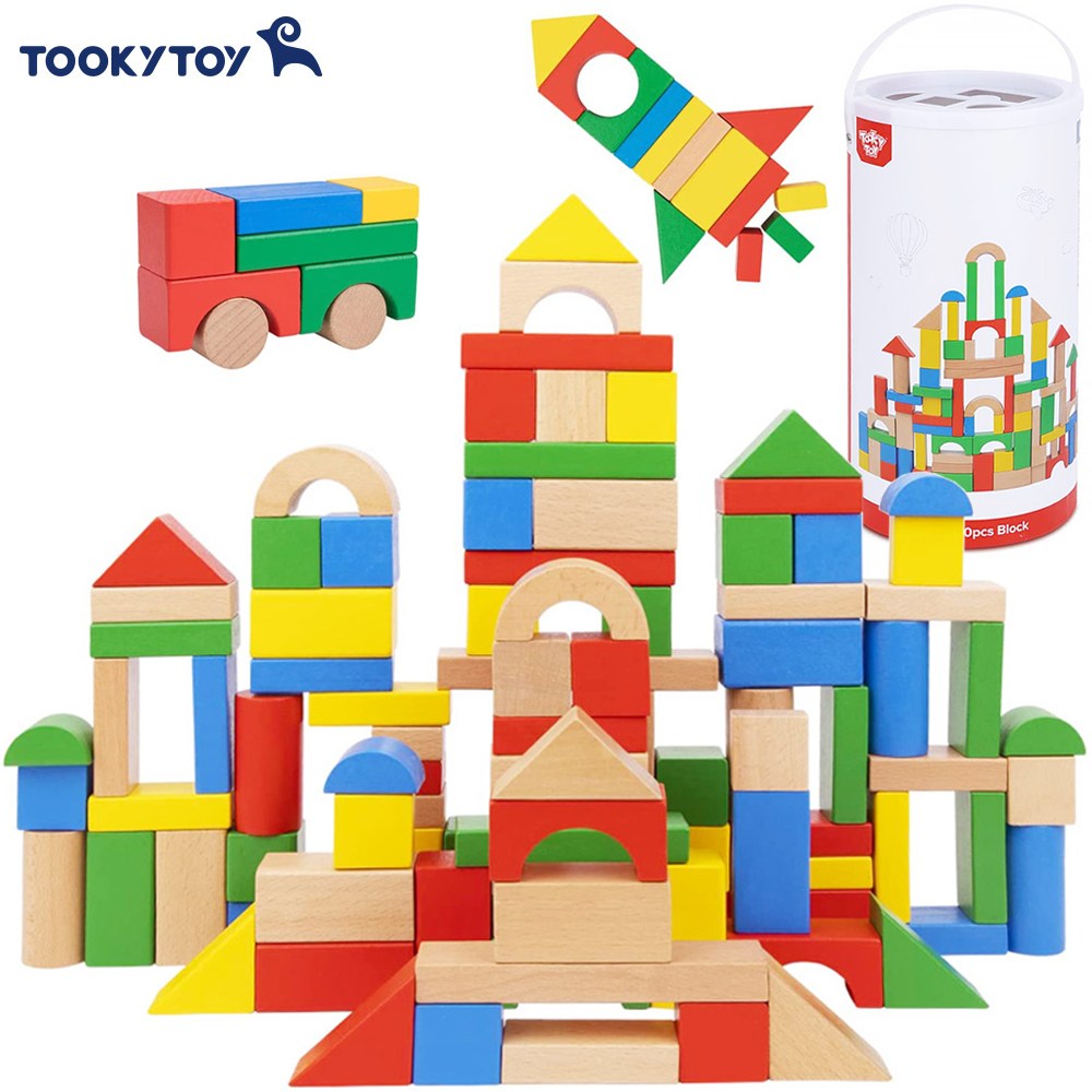 투키토이 유아 원목블록 100피스 두돌아기 우드 나무 쌓기 43,200원