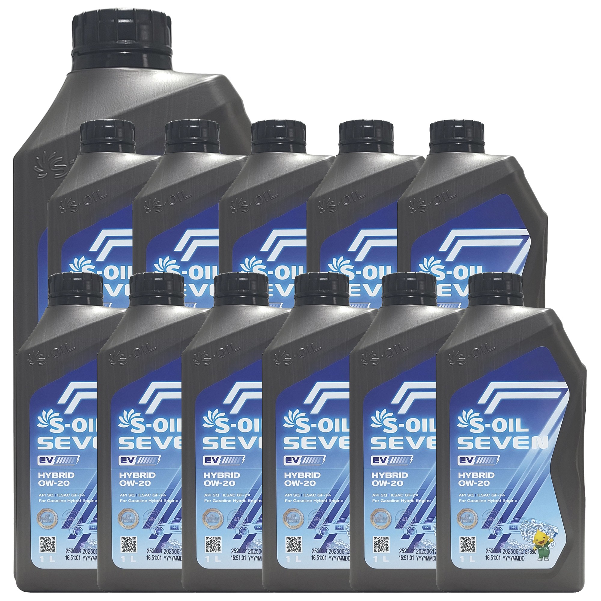 에스오일 세븐 EV 하이브리드 0W20 1L x 12개 1박스 하이브리드 전용 100% 합성 엔진오일 (API SQ) 88,000원