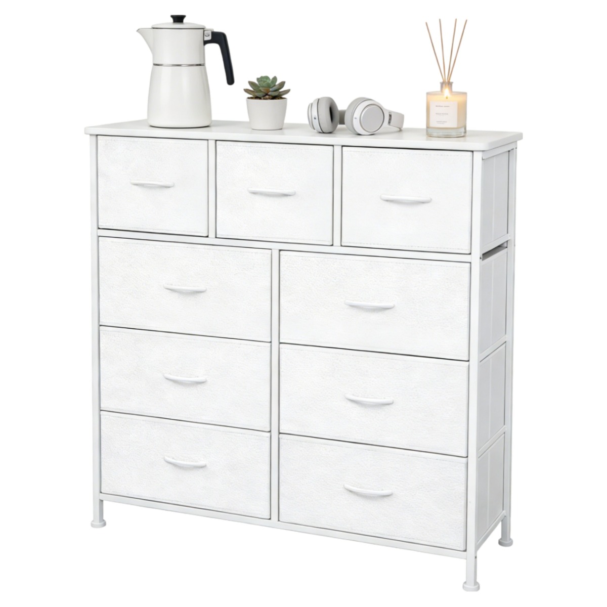 패브릭 서랍장 4단9서랍 다용도수납장 모던 거실수납장, 9, 화이트 87,900원