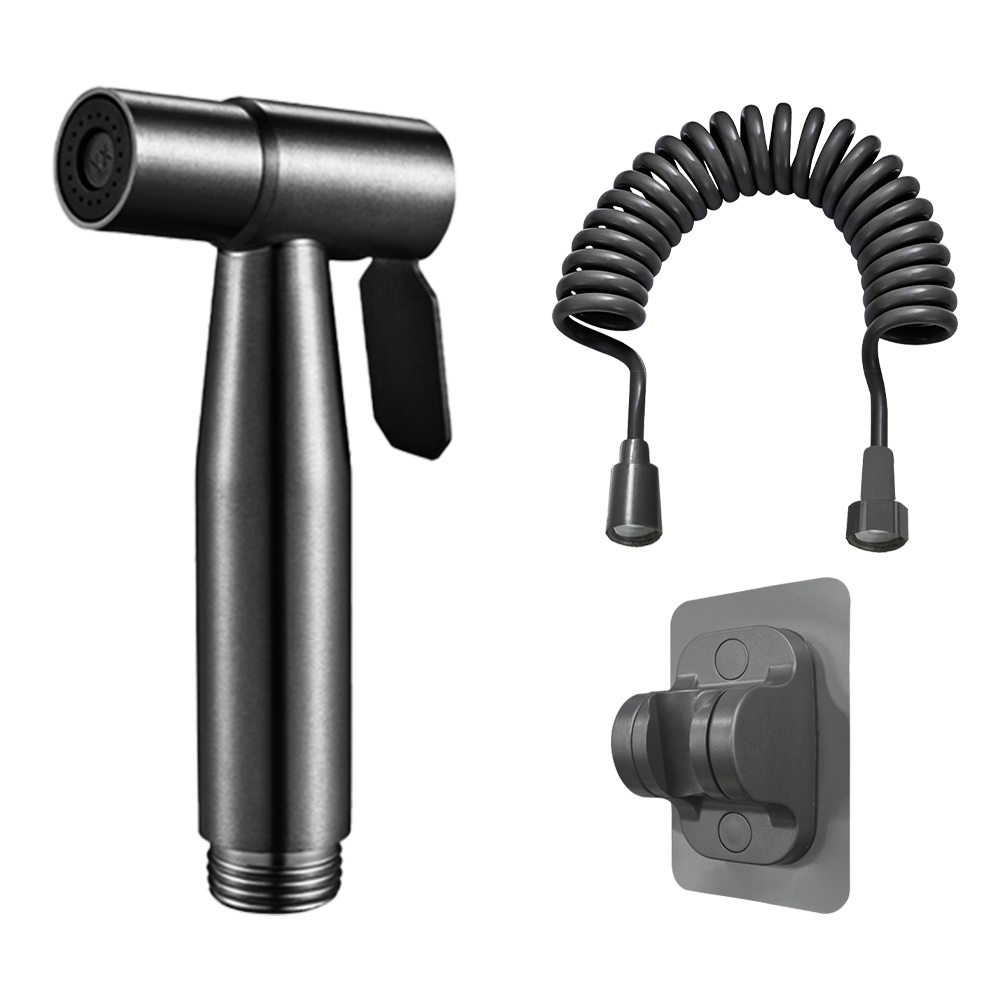 월드크린 올스텐 욕실건 + 코일호스 3m + 부착거치대 세트, 1세트, 블랙 10,000원