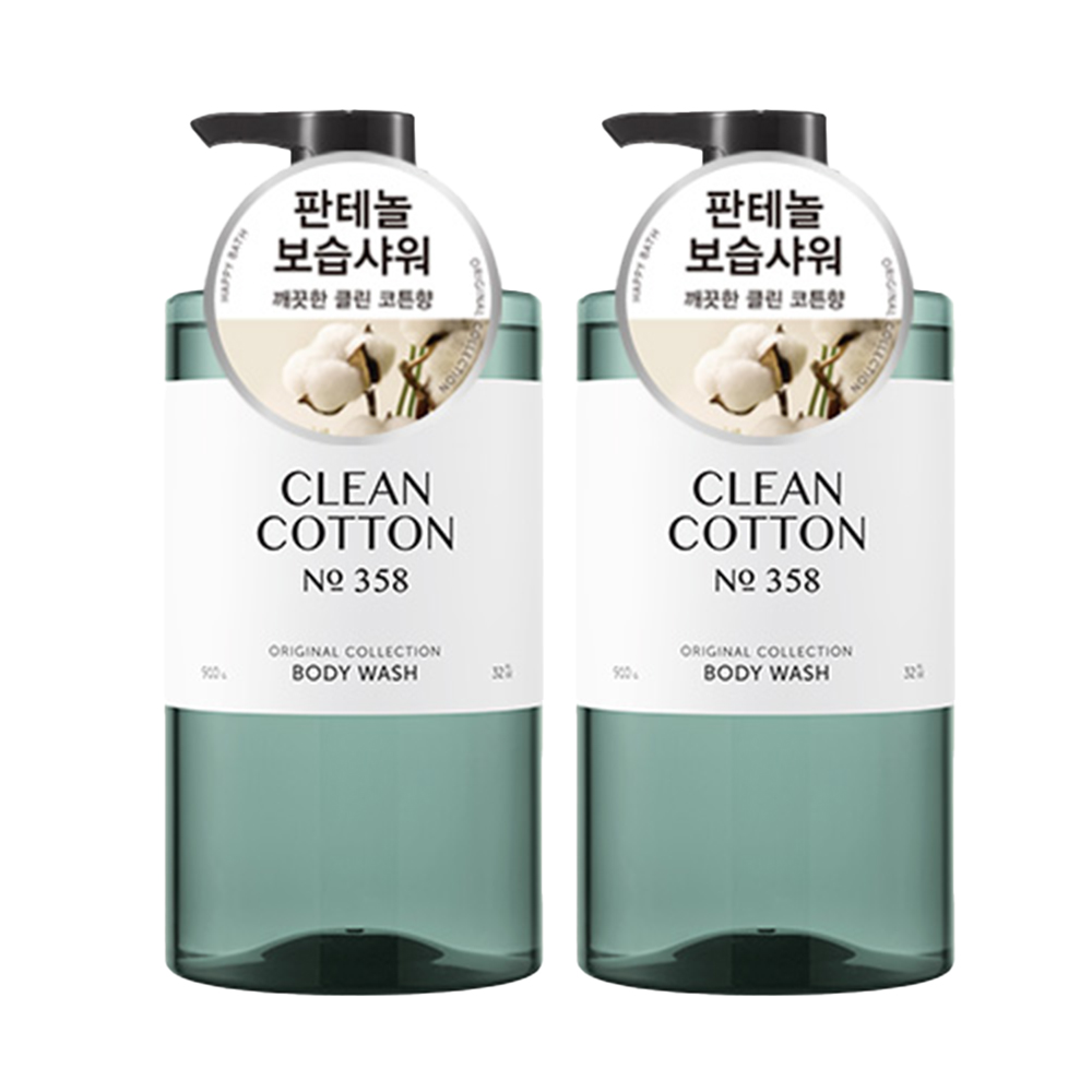 [비건라이프] 해피바스 오리지널 컬렉션 바디워시 클린코튼향 15,200원