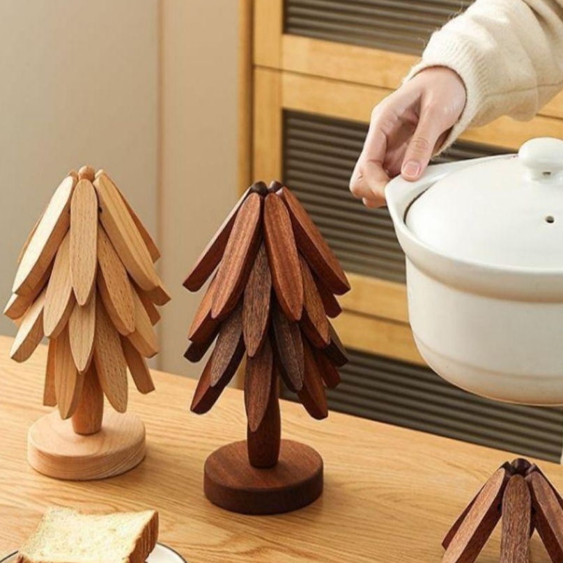 모드인 우드감성 스탠딩 트리 냄비받침, 1개, 월넛 12,000원