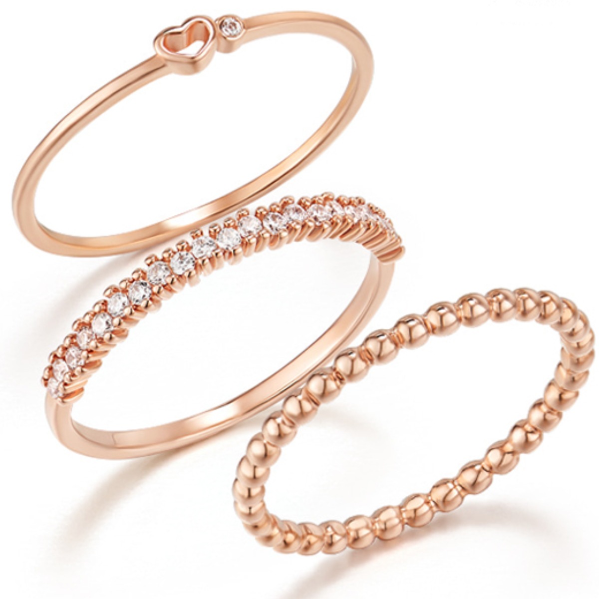 [끄란느] 미니 하트 레이어드링 반지 C24RB092 18,900원